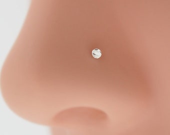 Tiny Nose Stud Nose Piercing Silver or Gold Nose Jewelry Dot 2mm