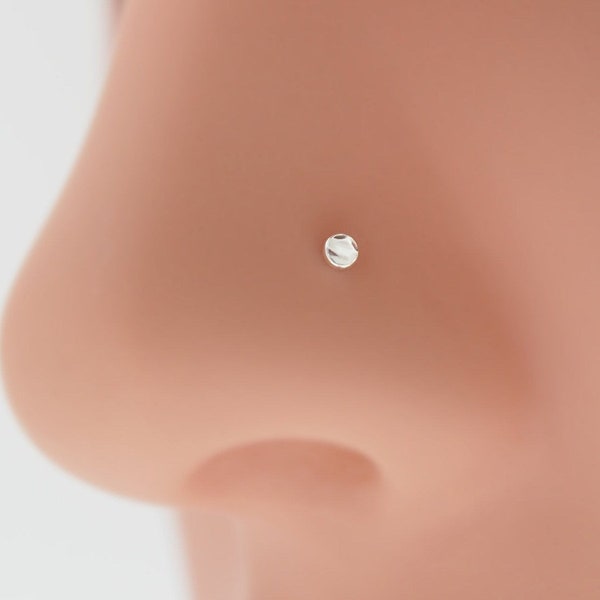 Petit clou de nez Piercing de nez en argent ou en or, point 2 mm