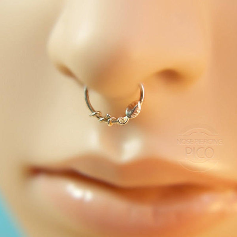 Septum Ring Nose Ring Septum Hoop Septum Piercing Etsy