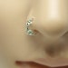 Nose Ring - Nose Hoop - Nose Piercing - Helix Earring - Tragus Earring - Cartilage Piercing - Sterling Silver 8mm Inner Diameter Flower Hoop 
