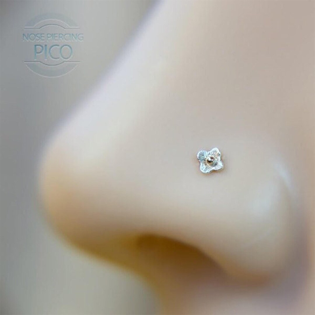 Clou De Nez Boule Coudé En L – Argent 925/1000 Véritable – Bijou De Nez 2 Mm Minimaliste Et Élégant