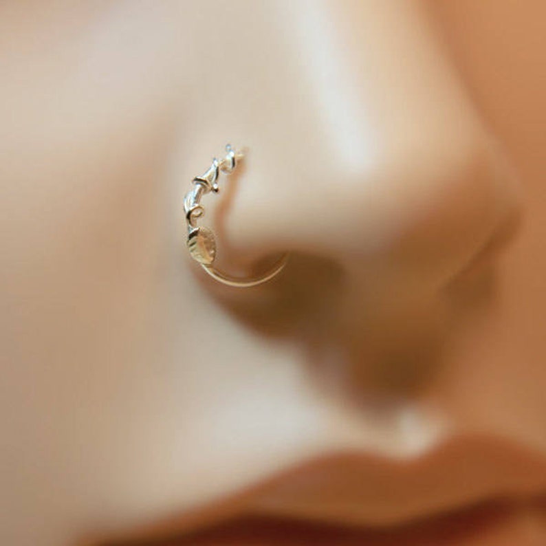 Nose Ring Hoop Helix Earring Tragus Ring Cartilage Etsy