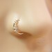 Nose Ring Hoop - Nose Ring - Helix Piercing - Tragus Earring - Cartilage Earring - Sterling Silver Flower 3mm Nose Ring 7mm 