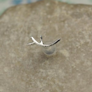 Cartilage Stud Twig - Helix Stud 16 Gauge - Cartilage Earring - Gold Helix Piercing - 16g Tragus Stud - Twig Helix Stud - Helix Earring image 2