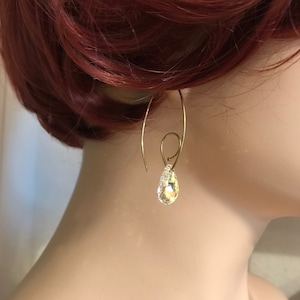 Crystal Earrings: Swarovski Baroque Clear Crystal