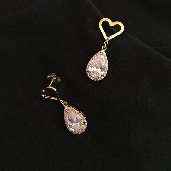 OTTAVIANI ORECCHINI DORATI CON CUBIC ZIRCONIA LOVE