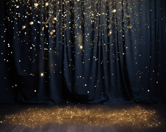 Gold Black Glitter Background, JPG Digital Background, Digital Backdrops, Background Mockup