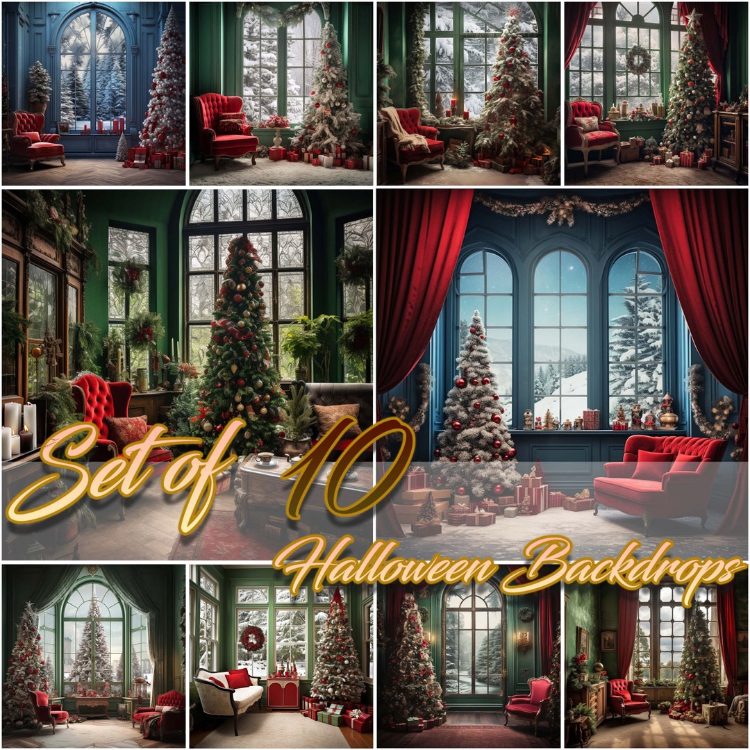 10 Christmas Backdrops Bundle JPG Files, Christmas Mockup Background ...