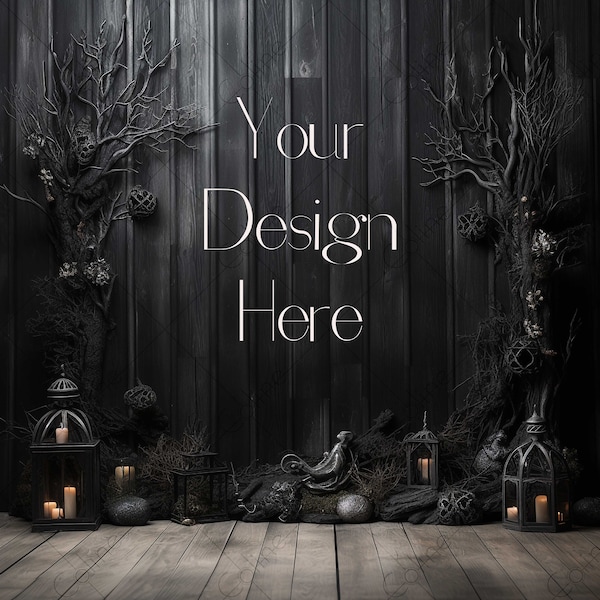 Halloween Dark Background, JPG Digital Background, Digital Backdrop, Background Mockup, Digital Download, Gothic Black Background