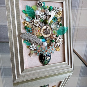 Jewelled Bouquet Framed Art.