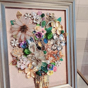 Jewellery Bouquet Framed Art. Perfect Gift.