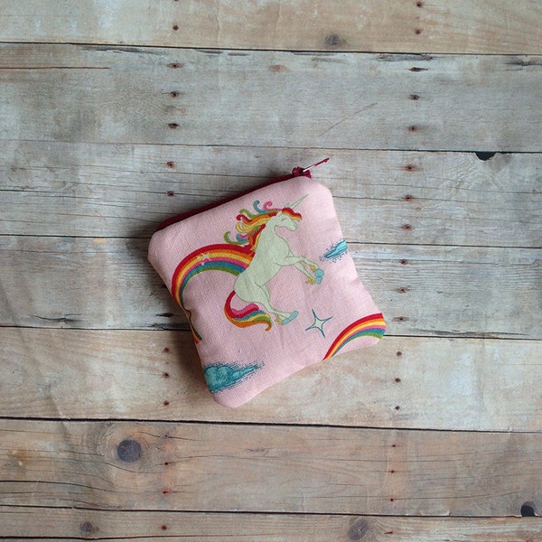 Childs unicorn pocket money purse, small pouch