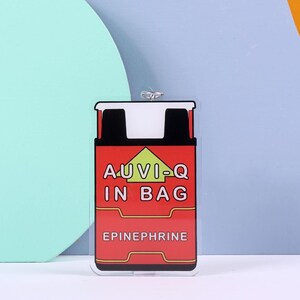 Portachiavi AUVI-Q IN BAG - Allerta allergia all'epinefrina, portachiavi per la sensibilizzazione alle allergie