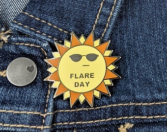 FLARE DAY PIN - Hard Enamel Pin, Autoimmune Illness Awareness, Autoimmune Pin, Chronic Illness Pin, Chronic Pain Pin, Illness Awareness Pin