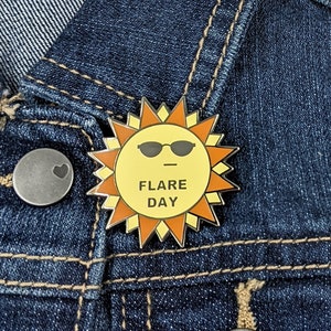FLARE DAY PIN - Hard Enamel Pin, Autoimmune Illness Awareness, Autoimmune Pin, Chronic Illness Pin, Chronic Pain Pin, Illness Awareness Pin