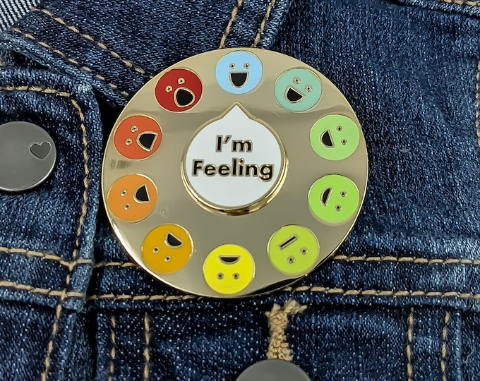 SPINNING ENAMEL PIN Autism Pin Nonverbal Pin Mental Health Etsy