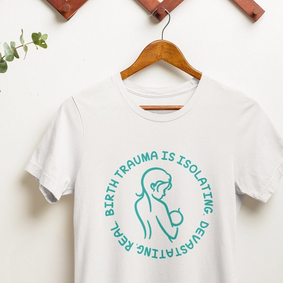 Birth Trauma Awareness Shirt - Postpartum Trauma Bella + Canvas 3001 Unisex T-Shirt for Birth Trauma Awareness