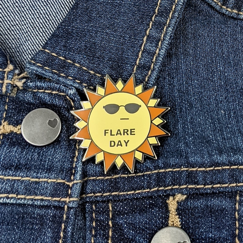 FLARE DAY PIN Hard Enamel Pin, Autoimmune Illness Awareness, Autoimmune Pin, Chronic Illness Pin, Chronic Pain Pin, Illness Awareness Pin image 1