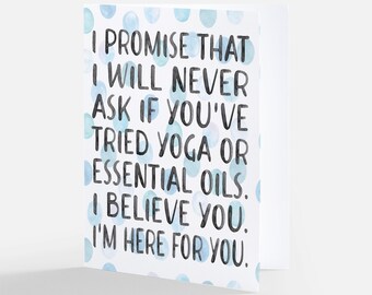 CHRONIC ILLNESS GREETING Card - Medical Gaslighting Card, Mental Health Awareness, Chronic Disease Card, Chronic Illness Card, Spoonie Card
