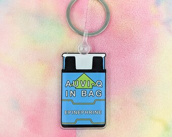 Portachiavi Personalizzato Con Tappo EPIPEN, Allarme Allergia, Emergenza Medica, Made In UK - Foto 5