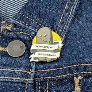 INVISIBLE DISABILITY Enamel Pin - Invisible Illness Enamel Pin, Chronic Illness Enamel Pin, Autoimmune Disease, Glow-in-the-Dark Pin