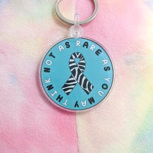 NOT As RARE As You May Think Keychain - Ehlers Danlos Keychain, Medical Unicorn Keychain, Medical Mystery, EDS Keychain, Spoonie-Corn