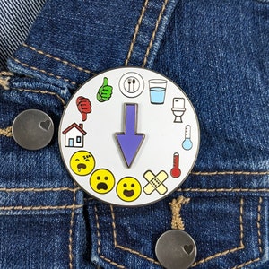 NON-VERBALE COMMUNICATIE PECs Pin - "Boodschappen" Pin, Autisme Pin, Non-verbale Pin, Foto Communicatie Pin, Foto Communicatie Reizen