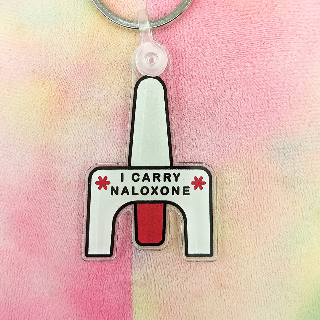 I CARRY NARCAN Keychain Narcan in Bag Keychain, Narcan Saves Lives, Narcan Keychain, Naloxone