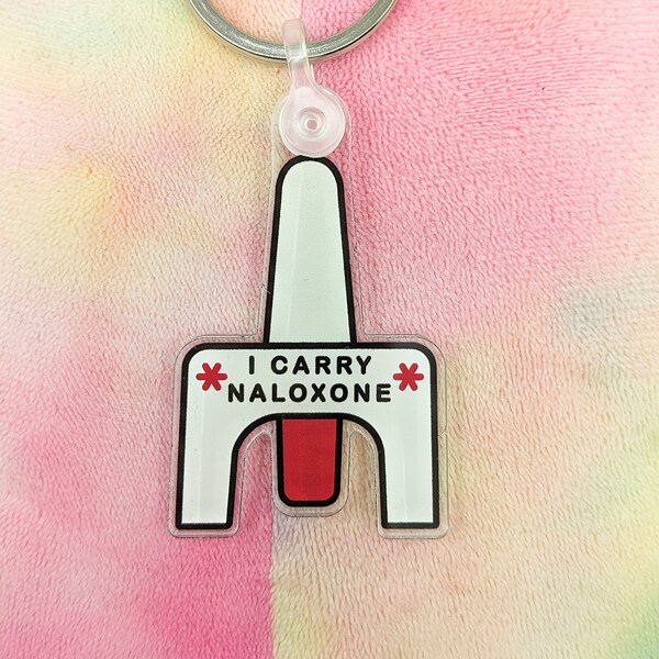 I CARRY NARCAN Keychain - Narcan in Bag Keychain, Narcan Saves Lives, Narcan Keychain, Naloxone Keyring, Naloxone in Bag, End the Stigma