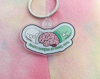 STORE GEKAUFT SEROTONIN und Dopamin Schlüsselbund - Depression Schlüsselbund, Serotonin Schlüsselbund, psychische Gesundheit Schlüsselbund, Bewusstsein für psychische Gesundheit