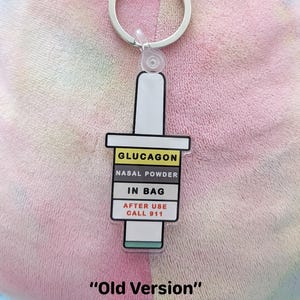 GLUCAGON IN BAG Diabetes Alert Keychain | Injection & Nasal Powder ...