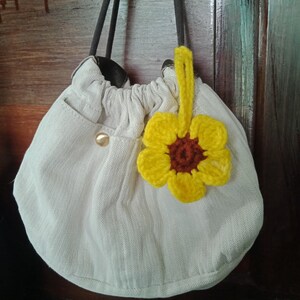 Flower knitting pattern Home decoration Bag decoration Car decoration image 6