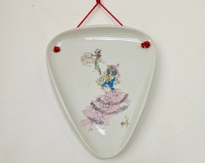 Rare mural wall panel by Alka Kunst, Alboth & Kaiser 681/1Motif Flamenco Dancer and Torero