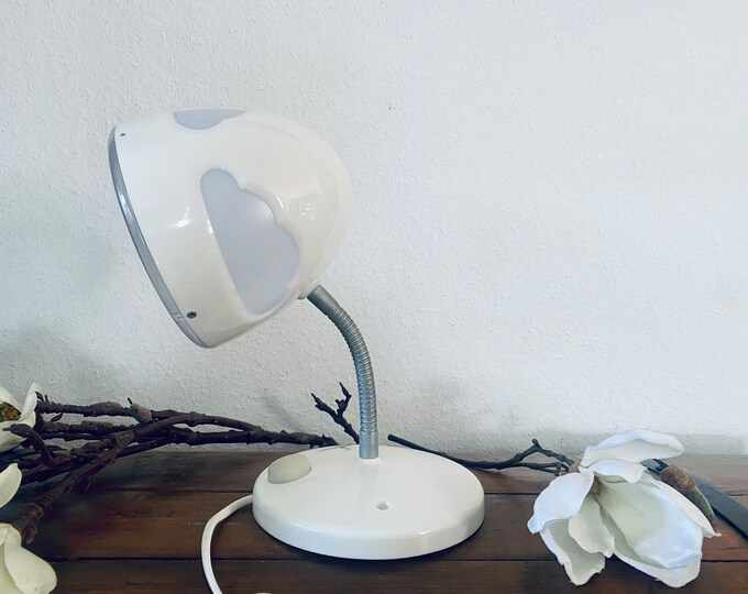 Ikea Skojig mushroom lamp table lamp with clouds in blue; Design: Henrik Preutz, designed in 1987