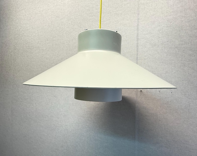 Scandinavian ceiling lamp, design classic Danish 'Visir' pendant by Jens Moller-Jensen for Louis Poulsen white