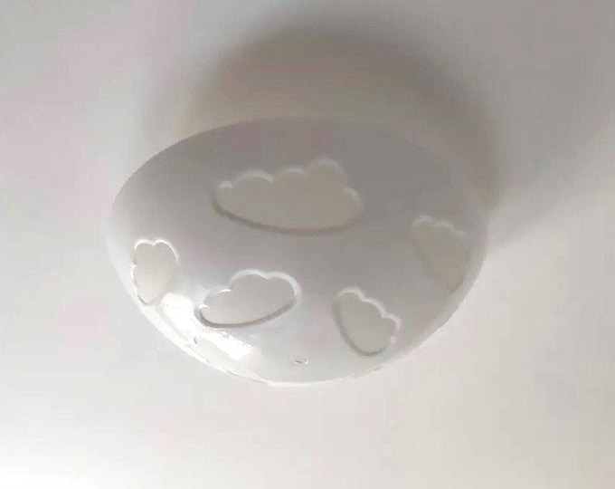 Ikea Skojig Wolkenampe ceiling lamp with clouds in white; Design: Henrik Preutz, design from 1987