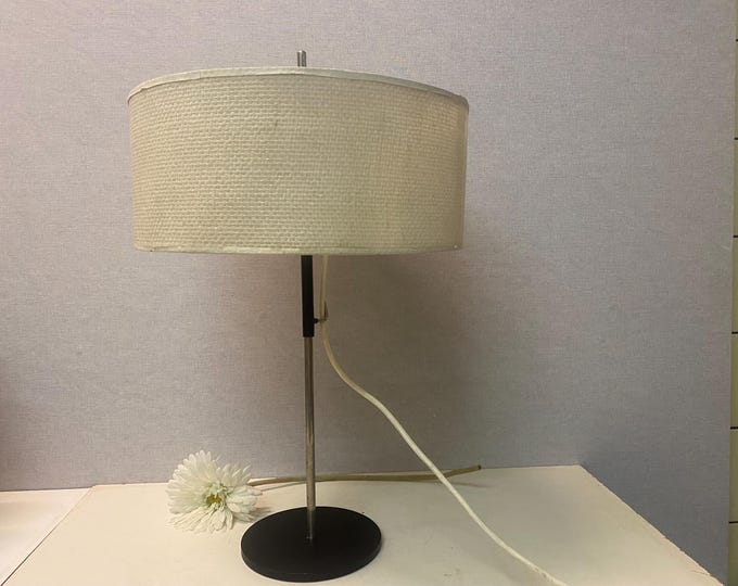 Beautiful rare vintage table lamp in the style of Ruser & Kuntner for Knoll International chrome Space age from the 60s 70s