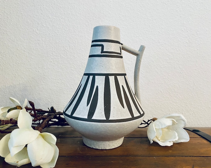 WGP West German Pottery, Jopeko Vase 44-25, Model 44/25 rare decor, West Germany 1970