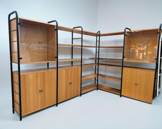 Modular wall system, shelving, by Rutger Andersson for Ikea, 1980s, large set