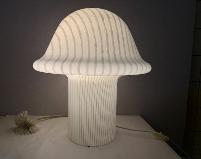 Mid-Century mushroom lamp by Peill and Putzler, decor zebra, 1970s XXL
