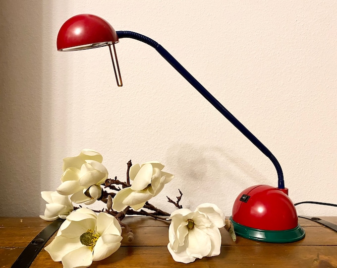 80s Memphis style desk lamp table lamp by Honsel, colorful