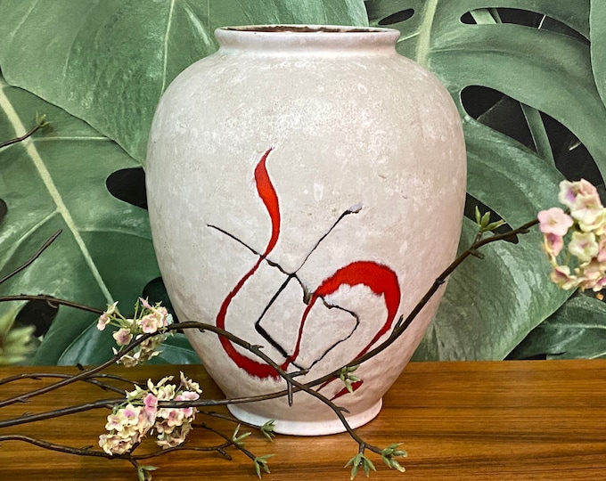 WGP West German Pottery, Carstens Tönnieshof Vase, Model 526-22, Decor Arkansas, German Mid Century Vase