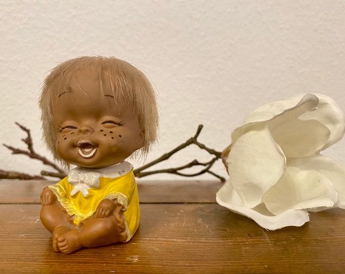 KWAI doll howler rubber Japan girl boy 70s cm