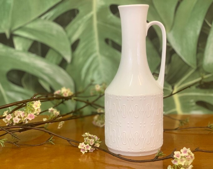 KPM Bavaria vase, royal porcelain, 20 cm, bisque porcelain, midcentury, space age 60s