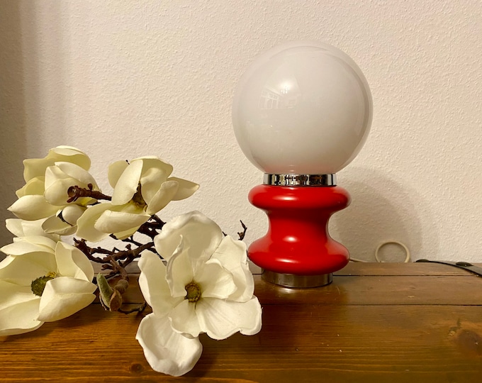 Beautiful stylish table lamp chrome space age from the 60s 70s