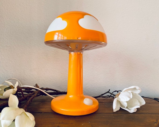 Ikea Skojig mushroom / cloud lamp table lamp in orange Design: Henrik Preutz
