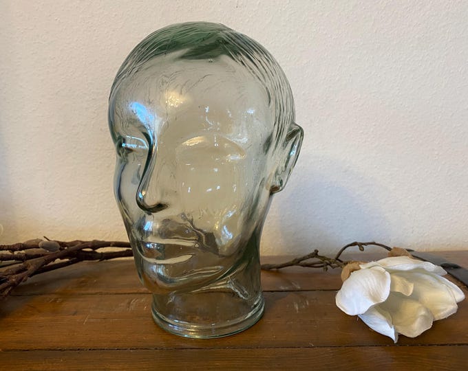 Vintage ceramic head Scheurich 701, wig head, headphone holder, hat shelf, 70s 80s
