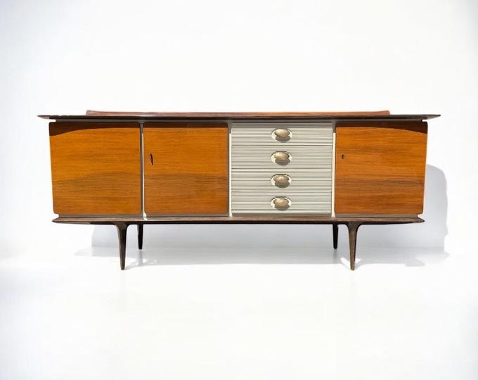 Seltenes Mid Century Sideboard im Stil von Gio Ponti, 1950er Italien