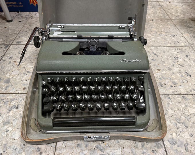 Olympia SM 3 typewriter - green, 1950s