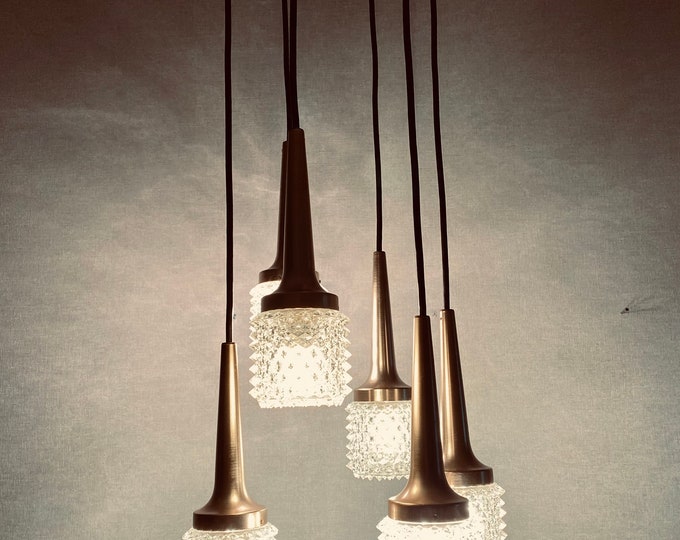 Rare vintage cascade lamp by Staff